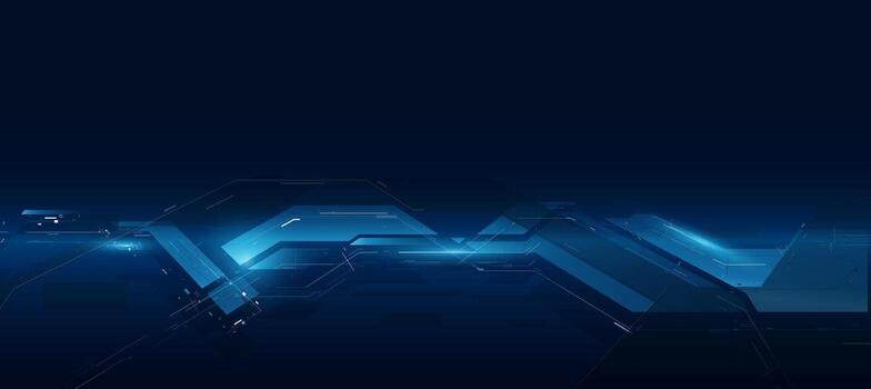 Cyberspace Abstract Technology On Blue Dark Background vector