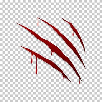 bloody scratch marks with dripping effect vector