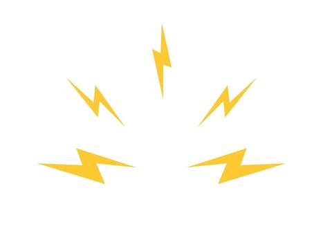 Angry expression element, negative and bad facial expression, noise sign, lightning vector