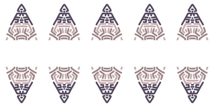 Repeating Rows Inverted Triangle Tribal Patterns vector