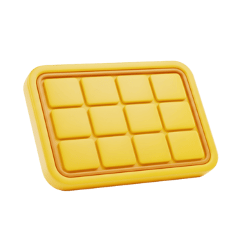 3d giallo griglia tampone controllore con dodici arrotondato piazza pulsanti, trasparente sfondo png