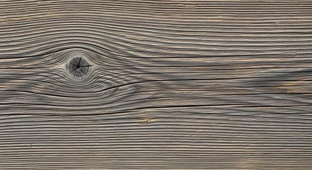 Detailed texture of an old weathered wood plank with a natural knot photo