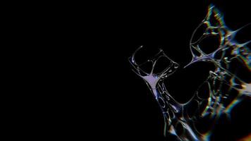 Bedrijfsmiddel ontwerp van gestileerde chroomtype futuristische y2k looping ontwerp element achtergrond video