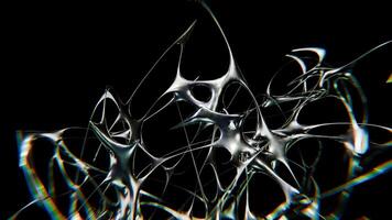 taggiga design av dynamisk kromtyp trogen y2k looping design element bakgrund video