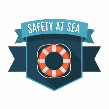 Ensuring paramount safety at sea for all mariners navigating dangerous waters and open oceans vector