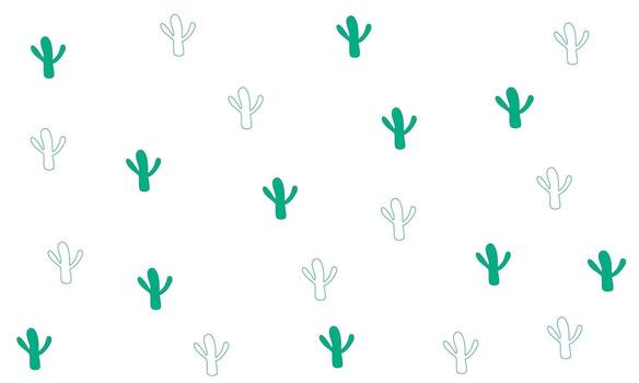 sin costura modelo de cactus en un blanco antecedentes. vector