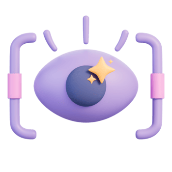 occhio scansione con iris e retina rivelazione per biometrico riconoscimento e sicurezza 3d illustrazione png