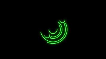 Seamless 4K loop of a multicolor neon shield icon. A perfect motion graphic for cybersecurity, data protection, and secure transaction concepts. video