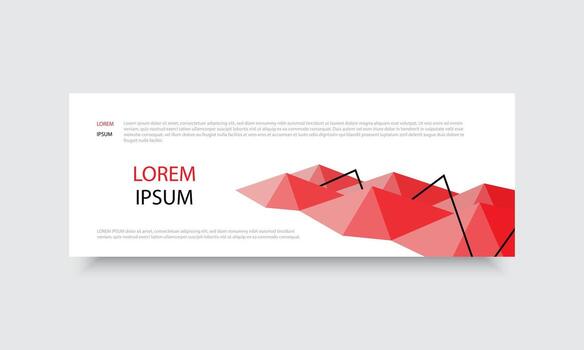 Abstract red triangles on a white background. vector