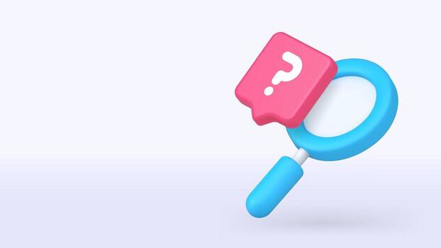 Magnifying glass with question mark icon vector