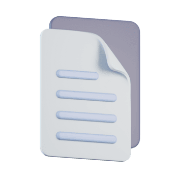 documento Folha 3d ícone ilustração png