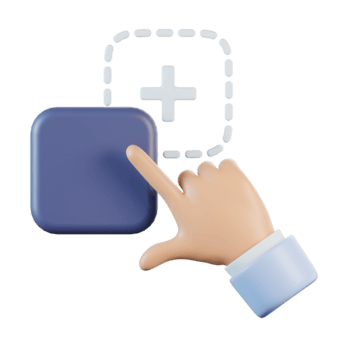 Hand Drag and Drop Add 3D Icon png