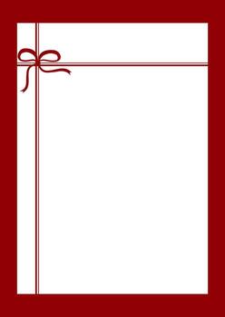 minimal red Vertical Frame, greeting card frame vector