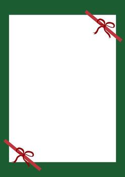 minimal green and red Vertical Frame, Christmas card frame vector