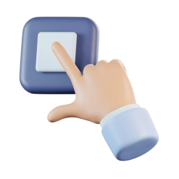 Hand with Stop Button 3D Icon png
