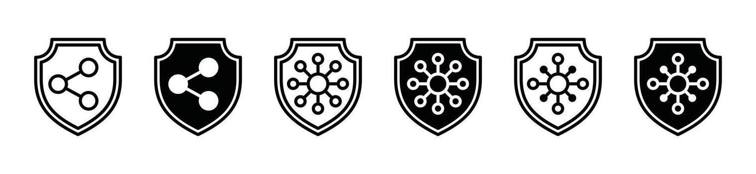 red conexión proteccion icono. conexión icono con seguridad proteger proteccion símbolo en línea y plano estilo para aplicaciones y sitios web símbolo - ilustración vector