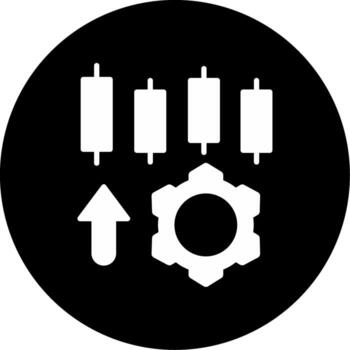 System Configuration Settings Glyph Circle Inverted vector