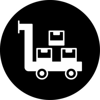 Batch Order Picking Process Glyph Circle Inverted vector