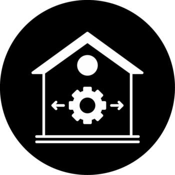 Smart Space Utilization Strategy Glyph Circle Inverted vector