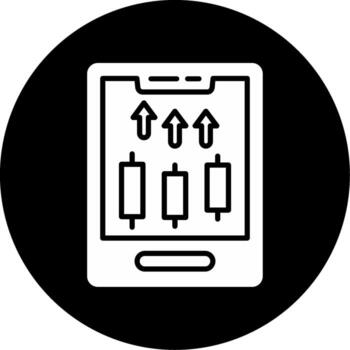 Digital iPad Device Glyph Circle Inverted vector