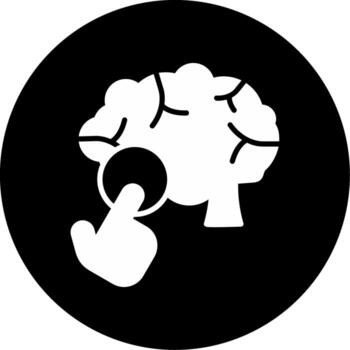 Neurological Trigger Point Glyph Circle Inverted vector