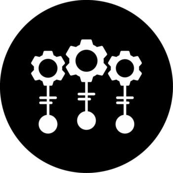 Chart Configuration Settings Glyph Circle Inverted vector