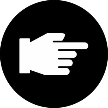 Forward Pointing Gesture Glyph Circle Inverted vector