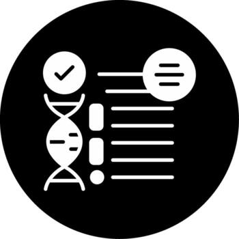 DNA Testing Procedure Glyph Circle Inverted vector