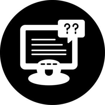 Curious Open Question Glyph Circle Inverted vector