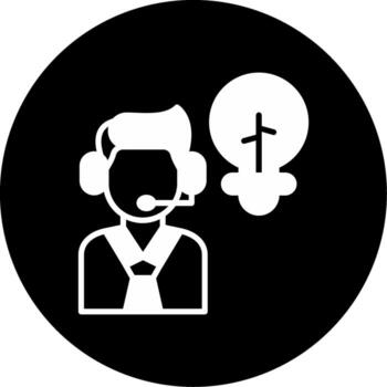 problema resolviendo soluciones glifo circulo invertido vector