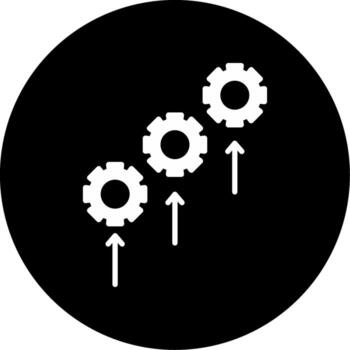 Ongoing Project Development Glyph Circle Inverted vector