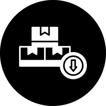 Product Decrease Chart Glyph Circle Inverted vector