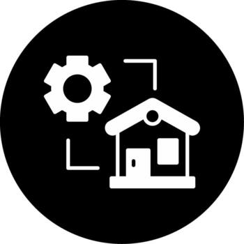 Device Configuration Settings Glyph Circle Inverted vector