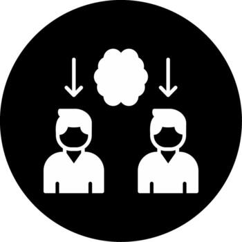 Sensory Processing System Icon Glyph Circle Inverted vector