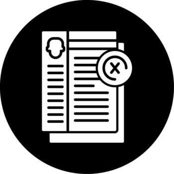 formación terminación certificado glifo circulo invertido vector