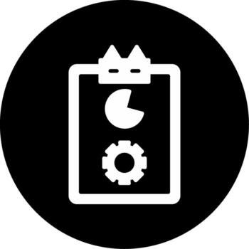 Ongoing Project Progress Glyph Circle Inverted vector