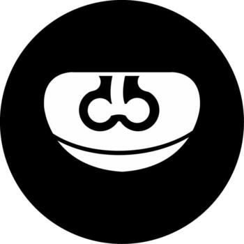 Digestive Enzyme Function Glyph Circle Inverted vector