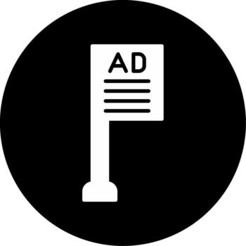 Portable Stand Display Glyph Circle Inverted vector