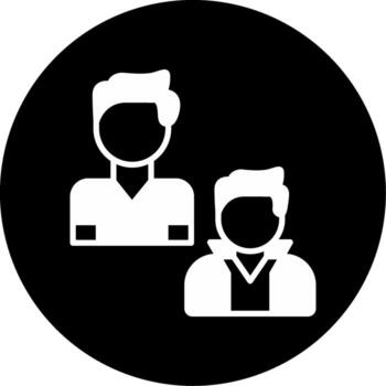 Collaborative Project Team Glyph Circle Inverted vector