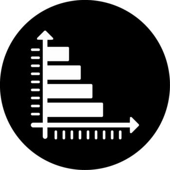 Abstract Bar Graph Glyph Circle Inverted vector