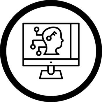 Hacking Skills Interface Outline Line Graphic vector