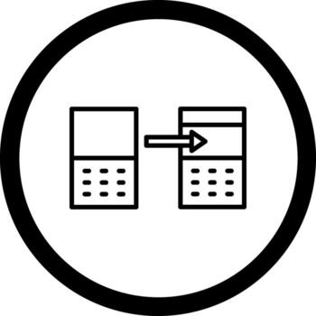 Data Transformation Monotone Sketch Style Design vector