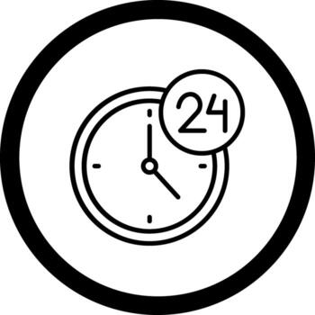 24 Hours Support Application Focused UI Design vector