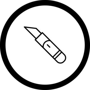 Scalpel Color Block Style Badge vector