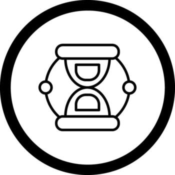 Sand Clock Soft Outline Style Graphic vector