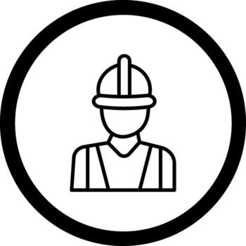 Worker Minimal Art Style Object vector
