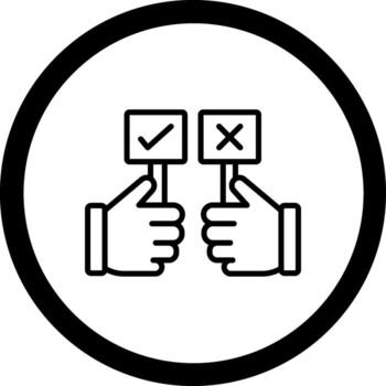 Yes Or no Coded User Interface Symbol vector