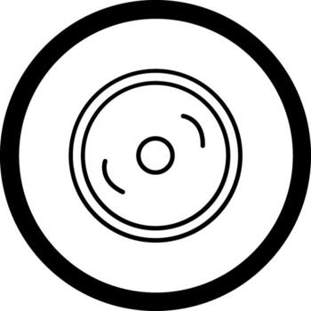 Compact Disk Geometric Style Design Badge vector