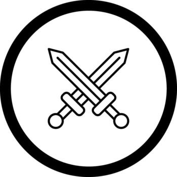 Sword Clean Frame Design Object vector