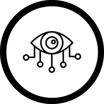 Bionic Eye Elegant Abstract Shape Symbol vector